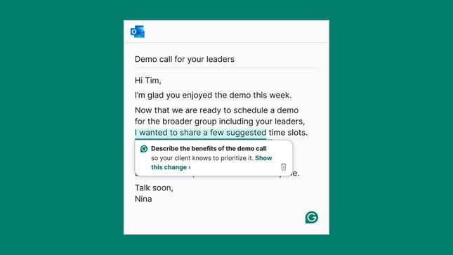 Grammarly 可以以各种方式调整你的文本。