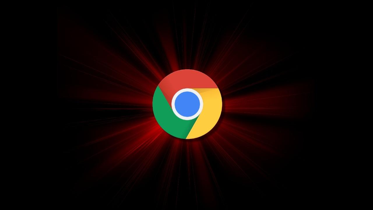 图片 1：带有红色光晕的 Chrome