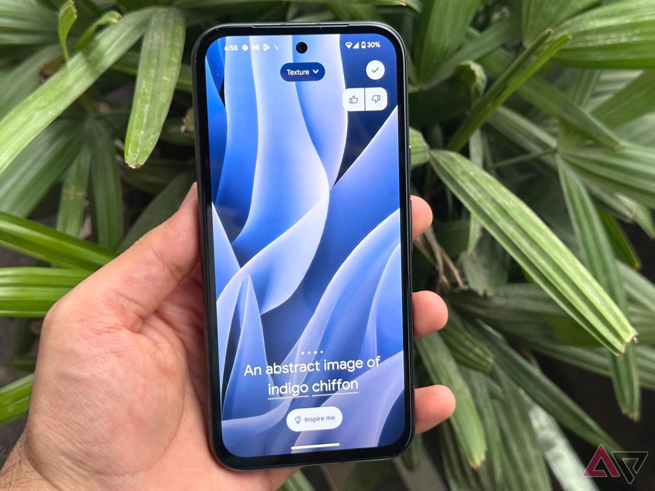 Image 5: 展示 Pixel 8a 上 AI 壁纸功能的图像