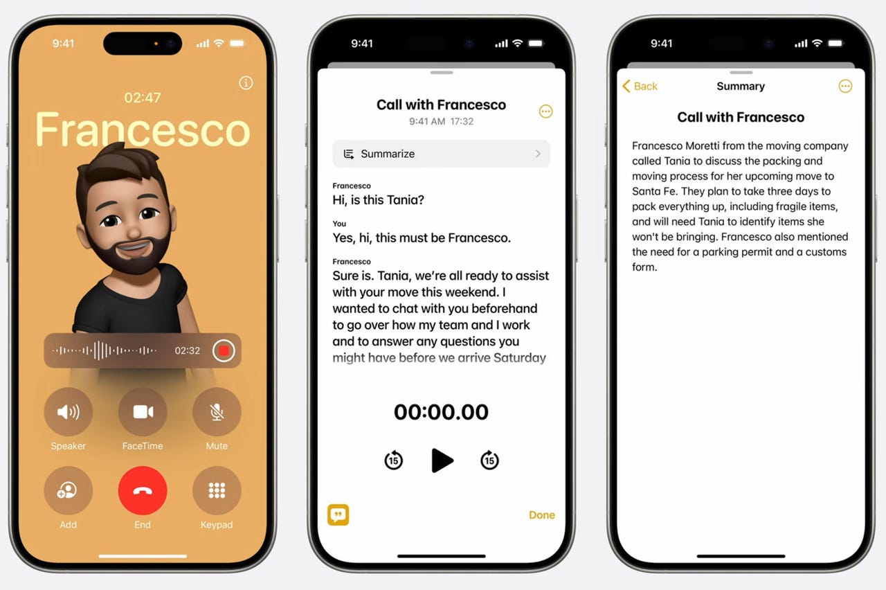 iOS 18 中苹果的通话录音与转录功能介绍 iOS 18 中苹果的通话录音与转录功能介绍