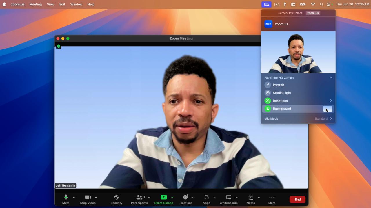 macOS Sequoia 背景替换