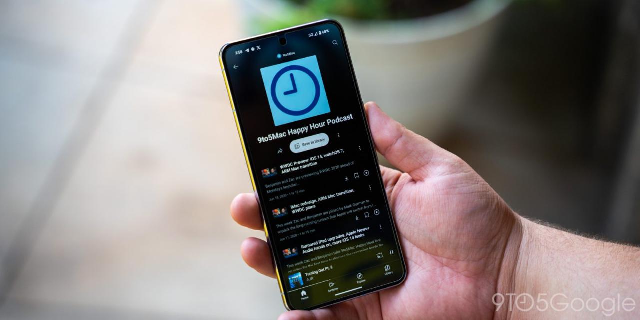 YouTube Music 播客功能截图