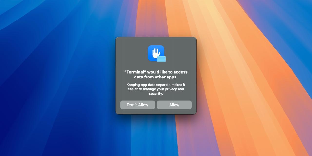 图 2：macOS 沙盒隐私请求