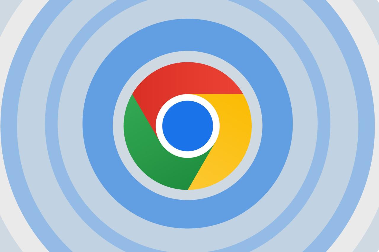 Google Chrome 标志被蓝色环围绕