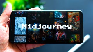 Midjourney 标志在手机上
