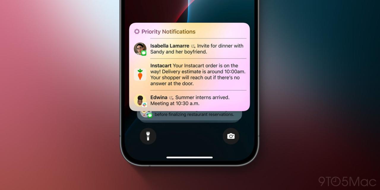 图片 1：iOS 18.1 中的通知摘要