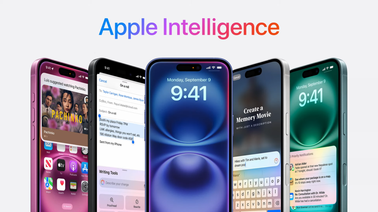 Glowtime 活动上的 Apple Intelligence 宣传图片