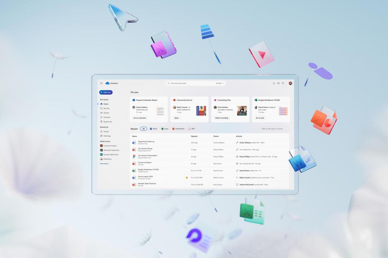 新 OneDrive UI 的插图