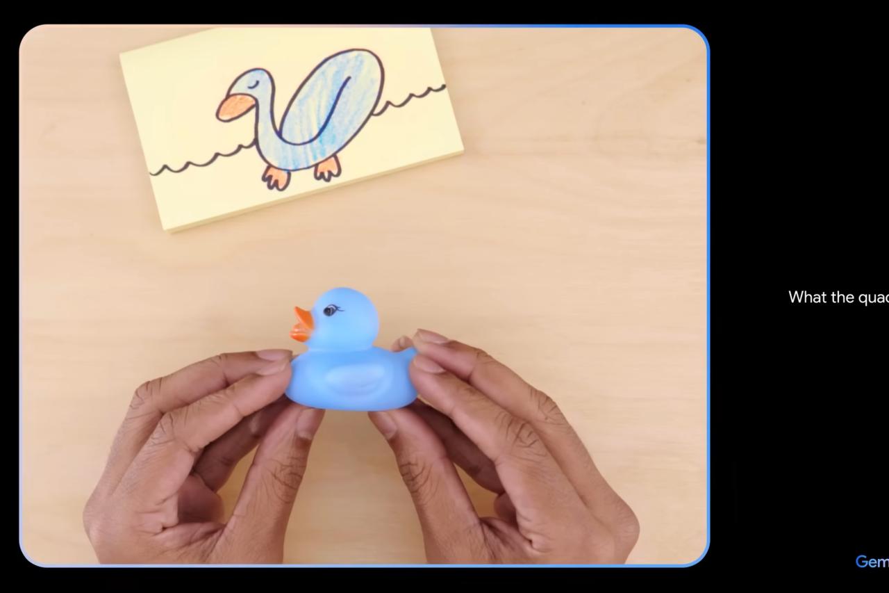 下架的 Gemini 演示视频截图