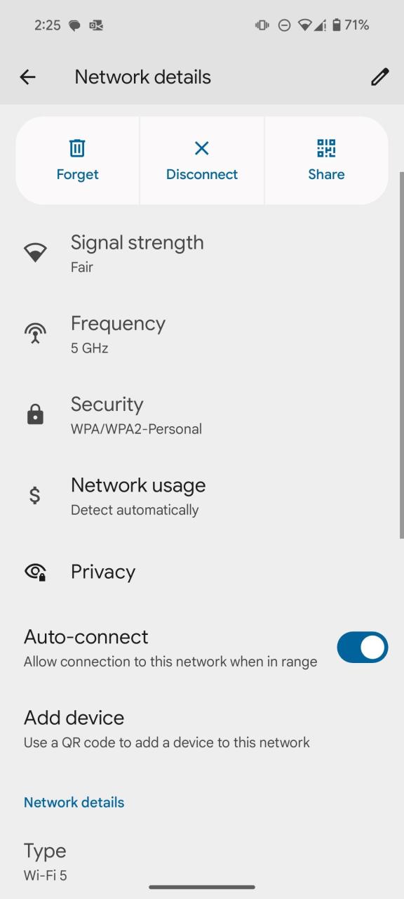 图片 11：Android 15 上的 Wi-Fi 设置
