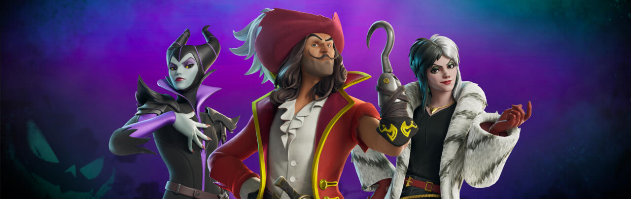 Image 8: Disney Villains Skins - Maleficent, Captain Hook, and Cruella De Vil