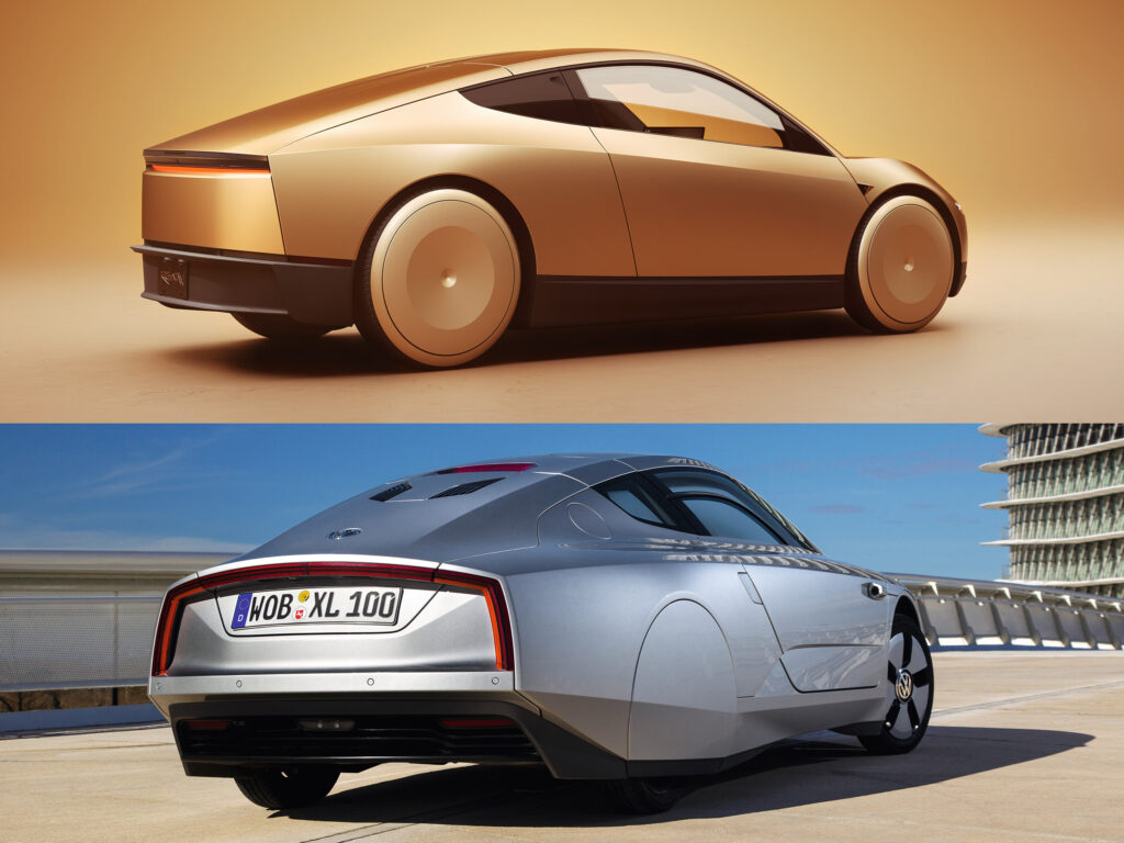 Tesla Cybercab 和 VW XL1 的无后风挡设计