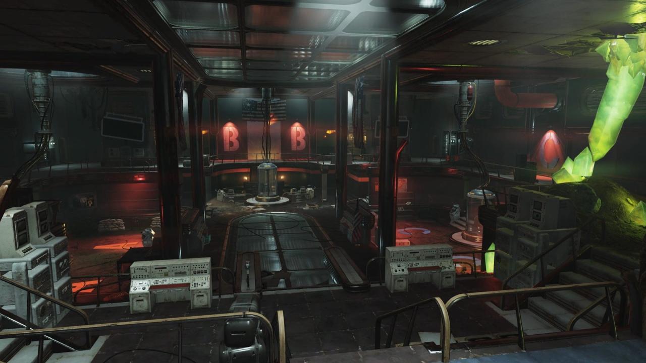 Fallout 76 的 Gleaming Depths 突袭中的废弃 Enclave 实验室。