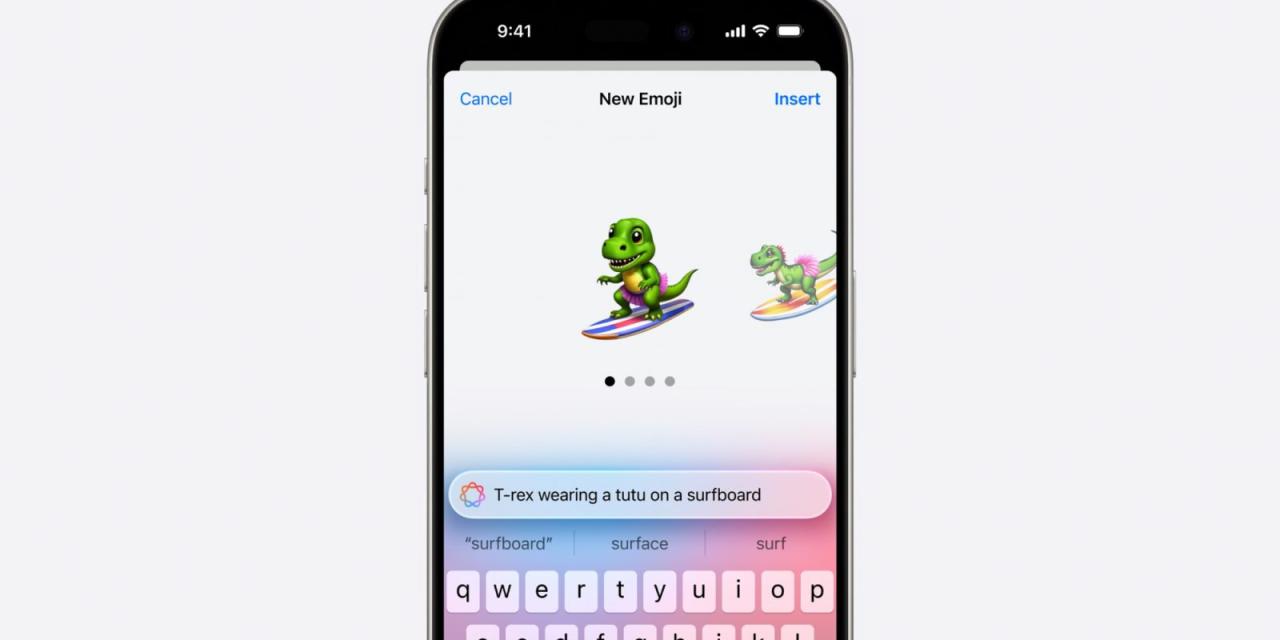 Apple 在 iOS 18.2 测试版中逐步开放 Genmoji 功能 Apple 在 iOS 18.2 测试版中逐步开放 Genmoji 功能