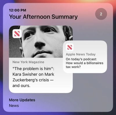 iOS 15 2 通知摘要