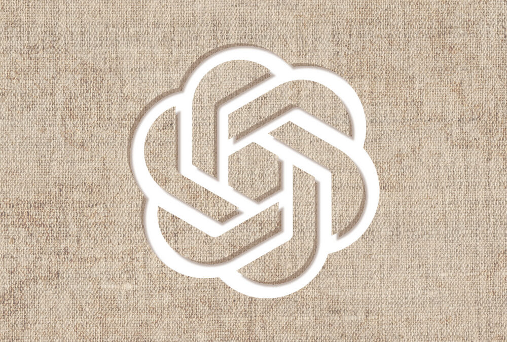 OpenAI 标志在画布背景上