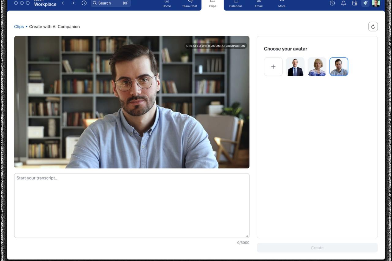 Zoom 中的数字虚拟形象