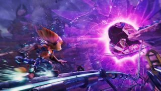 Image 19: Ratchet and Clank: Rift Apart rail grind