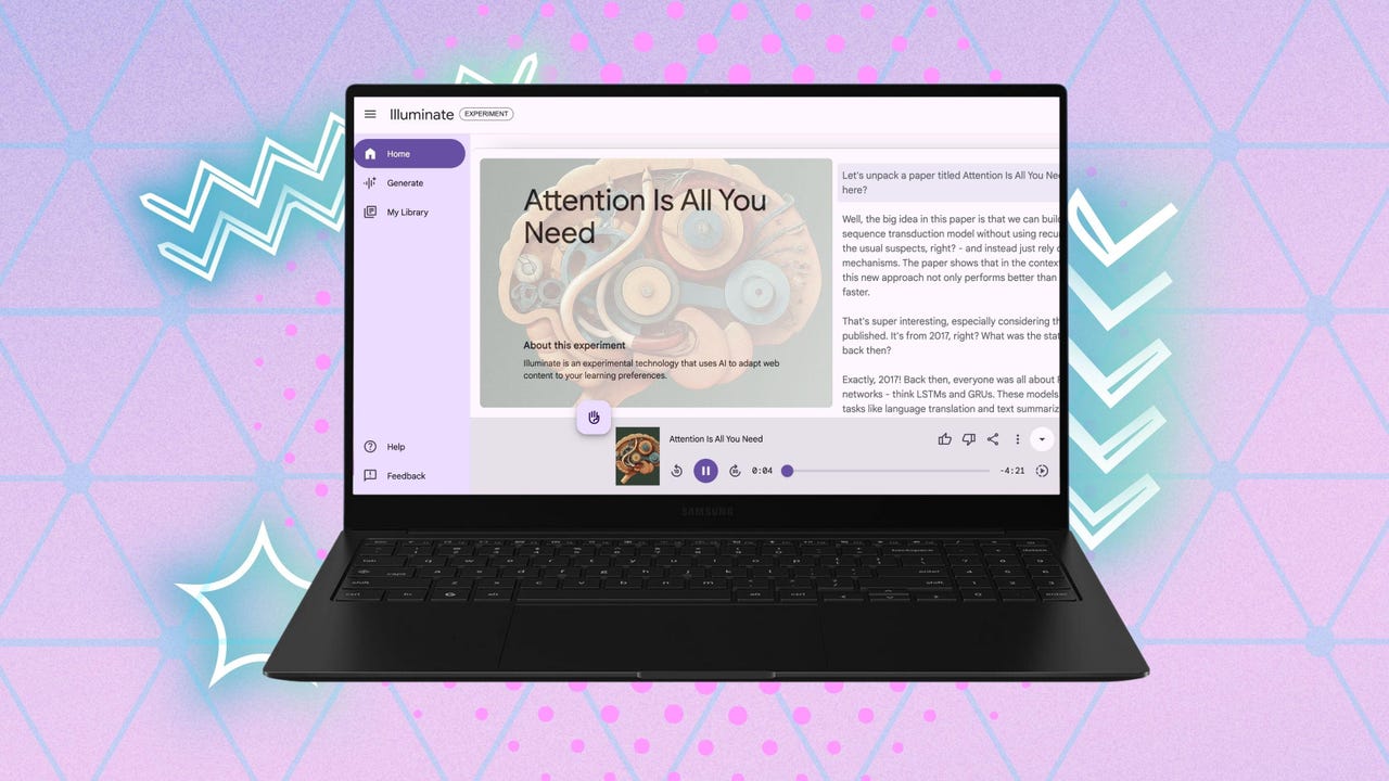 Image 21: Google Illuminate on a Chromebook.