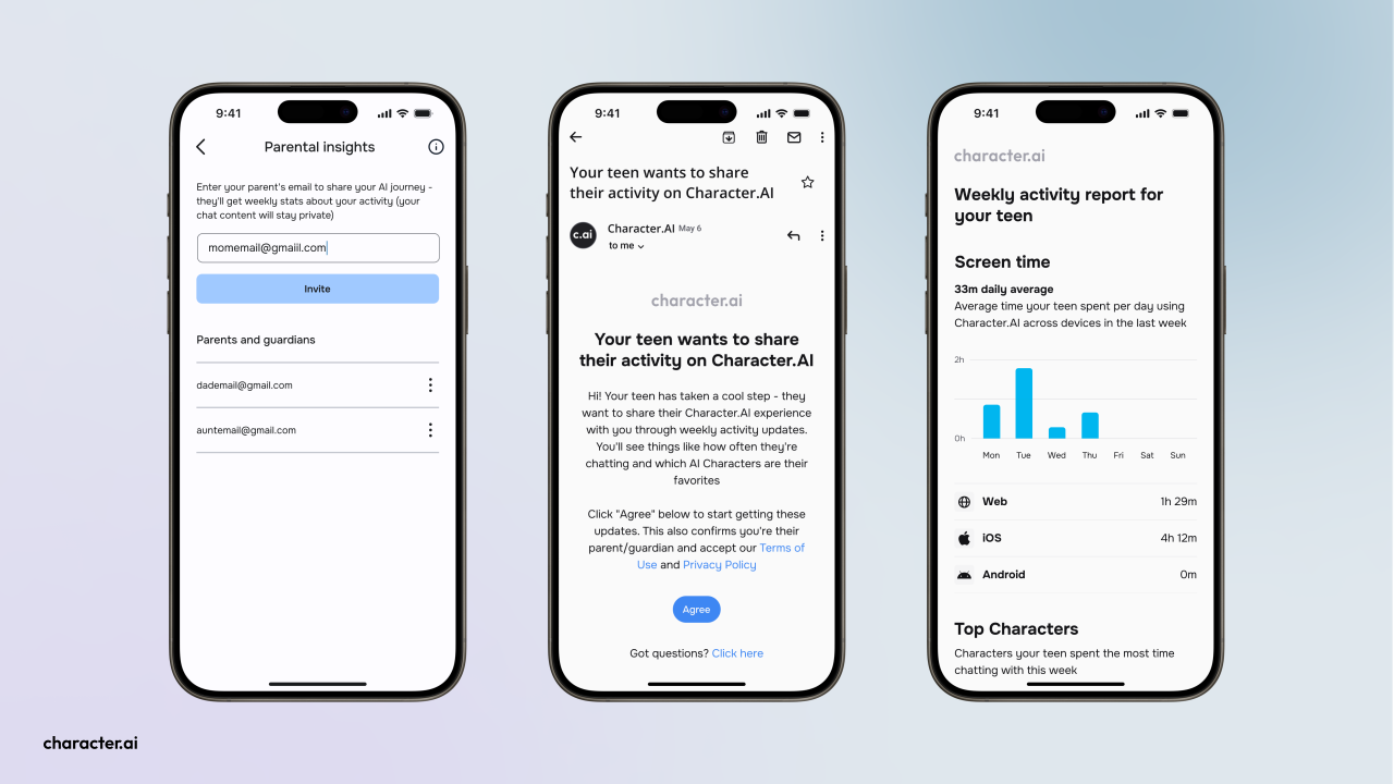 Character.ai 新功能：家长洞察助你了解孩子与哪些 AI 机器人互动