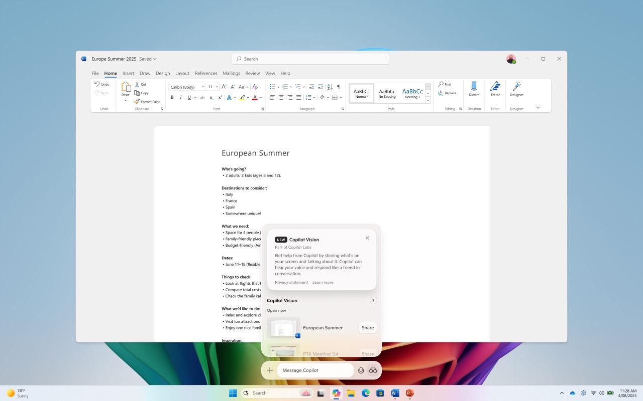 微软 Copilot Vision 新功能解析：AI 助手如何改变 Windows 体验