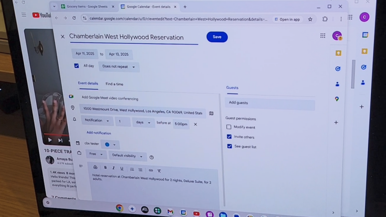 通过 Chromebook Plus“文本捕捉”创建的日历条目
