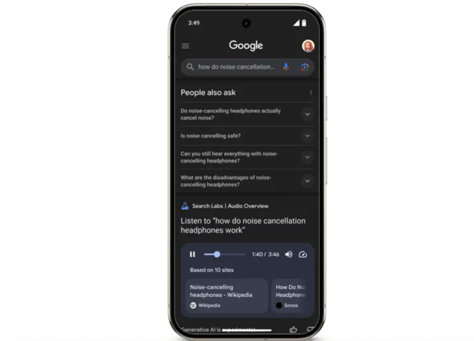 搜索音频概览界面