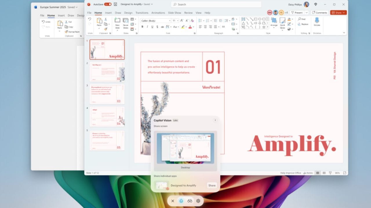 微软“桌面共享”功能上线,Windows Copilot Vision 带来实时 AI 协助 微软“桌面共享”功能上线,Windows Copilot Vision 带来实时 AI 协助