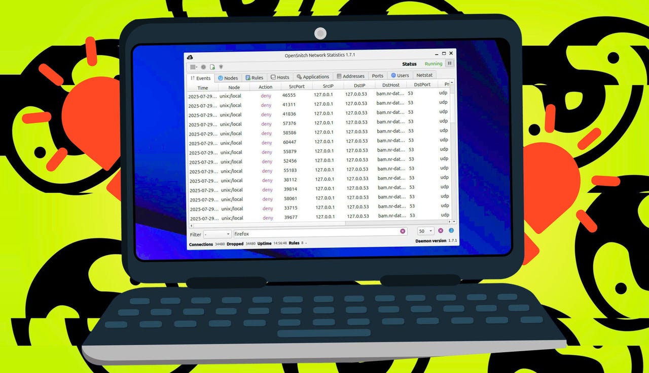 OpenSnitch 界面