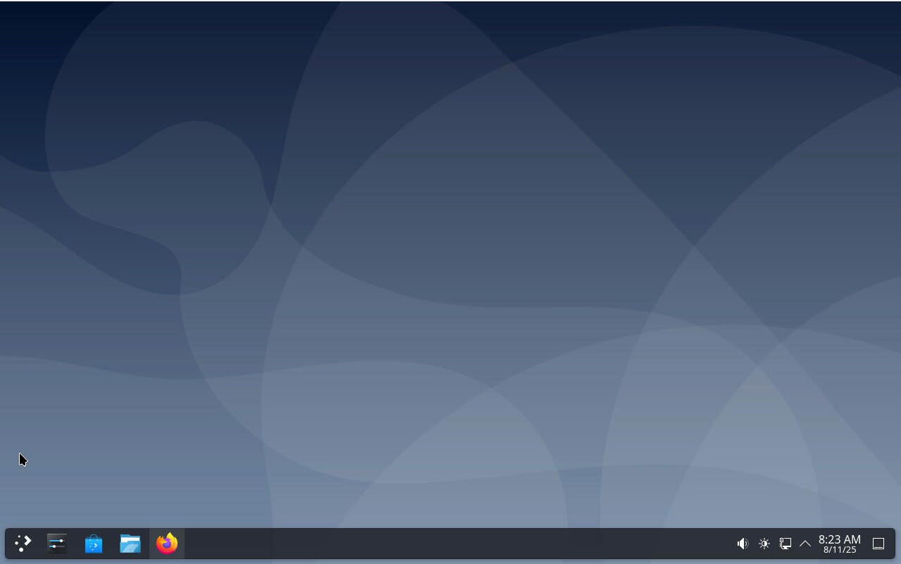 默认的 Debian 13 桌面
