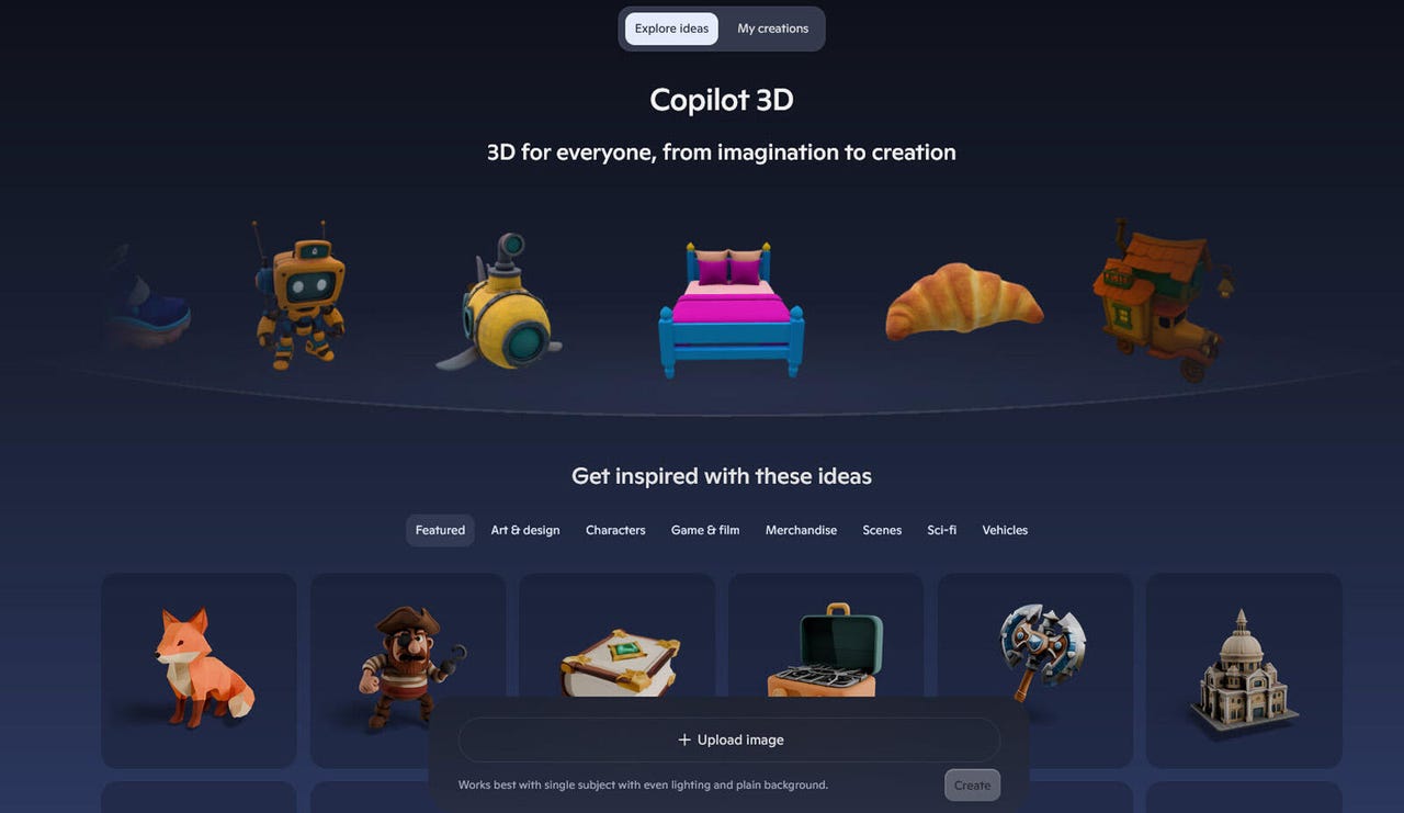 Microsoft Copilot 3D:轻松将 2D 图像转为 3D 模型的免费工具 Microsoft Copilot 3D:轻松将 2D 图像转为 3D 模型的免费工具