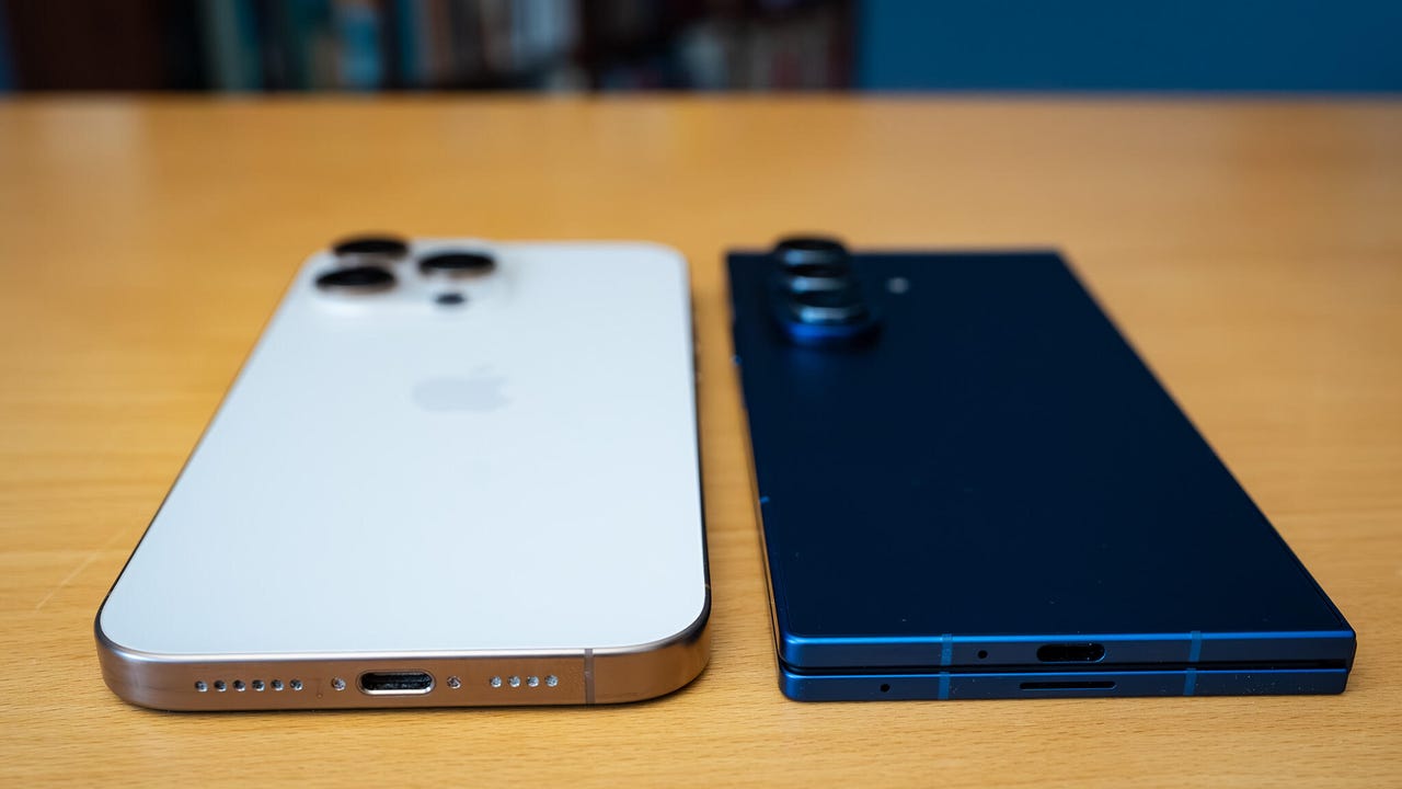 iPhone 16 Pro Max 和三星 Fold 7