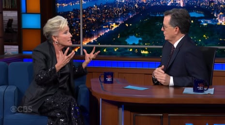 艾玛·汤普森在《斯蒂芬·科尔伯特晚间秀》上