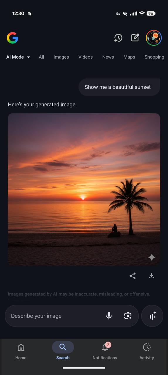 Google AI Mode Nano Banana 2