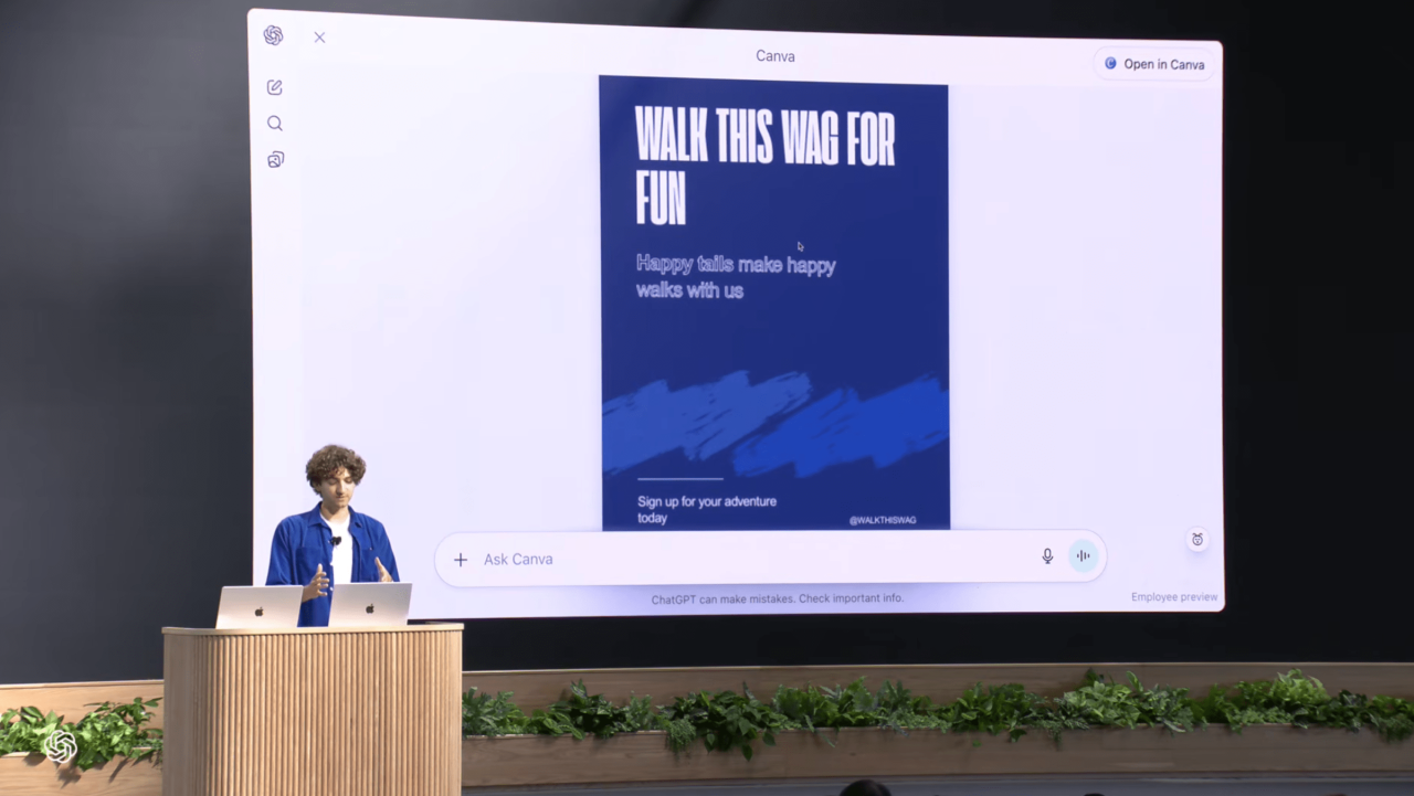 由 Canva 在 ChatGPT 内部创建的海报。