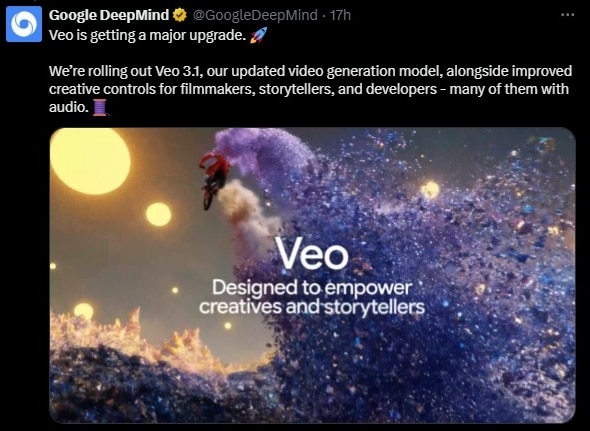 谷歌 Flow 与 Veo 3.1 升级:AI 视频真实性提升,马斯克 Grok 力推虚假内容识别 谷歌 Flow 与 Veo 3.1 升级:AI 视频真实性提升,马斯克 Grok 力推虚假内容识别