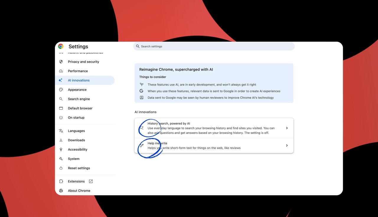 在 Chrome 中关闭 Gemini