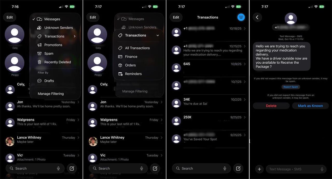 View select notifications