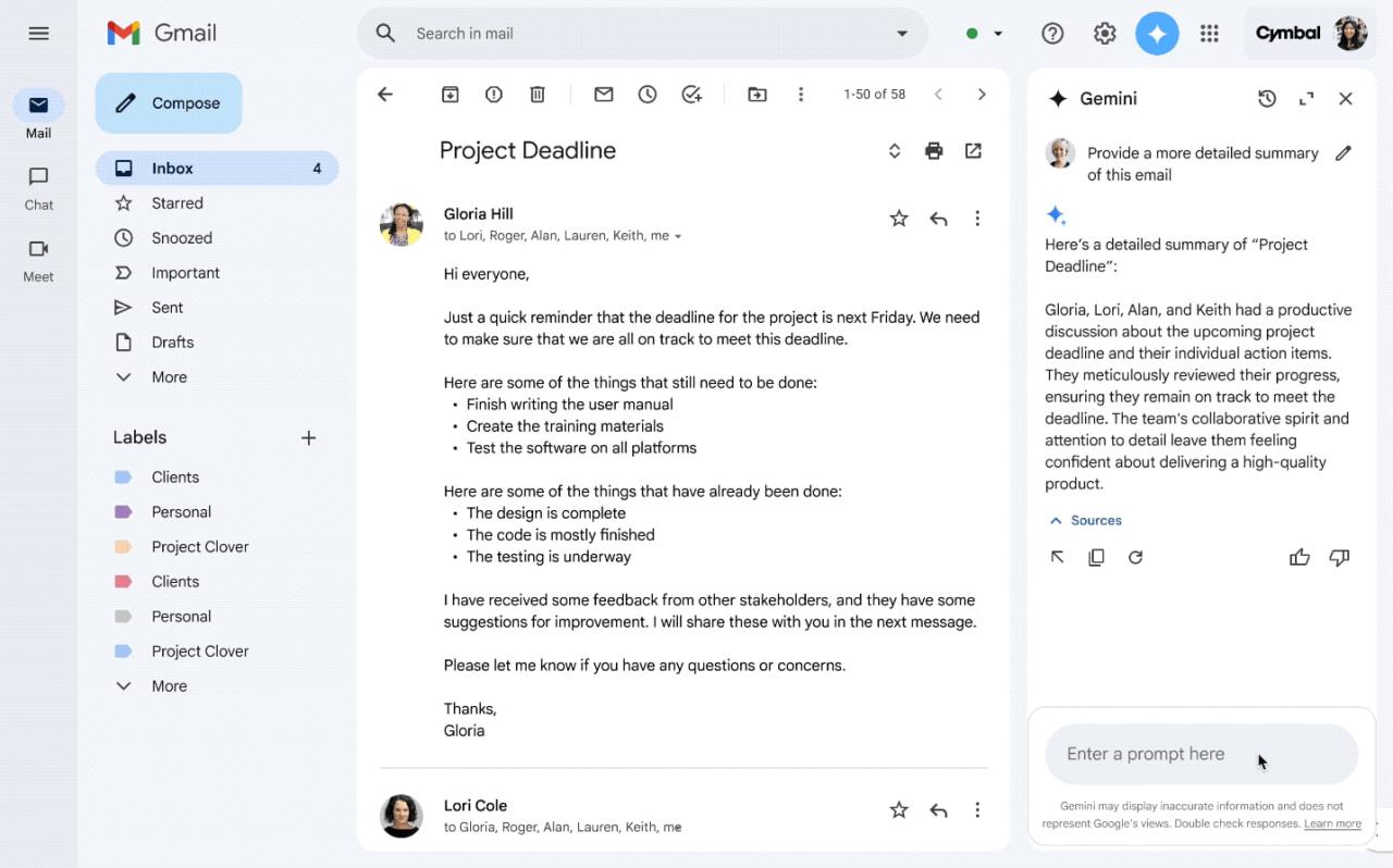 Gmail AI 功能升级：Gemini 侧边栏即将被新功能取代