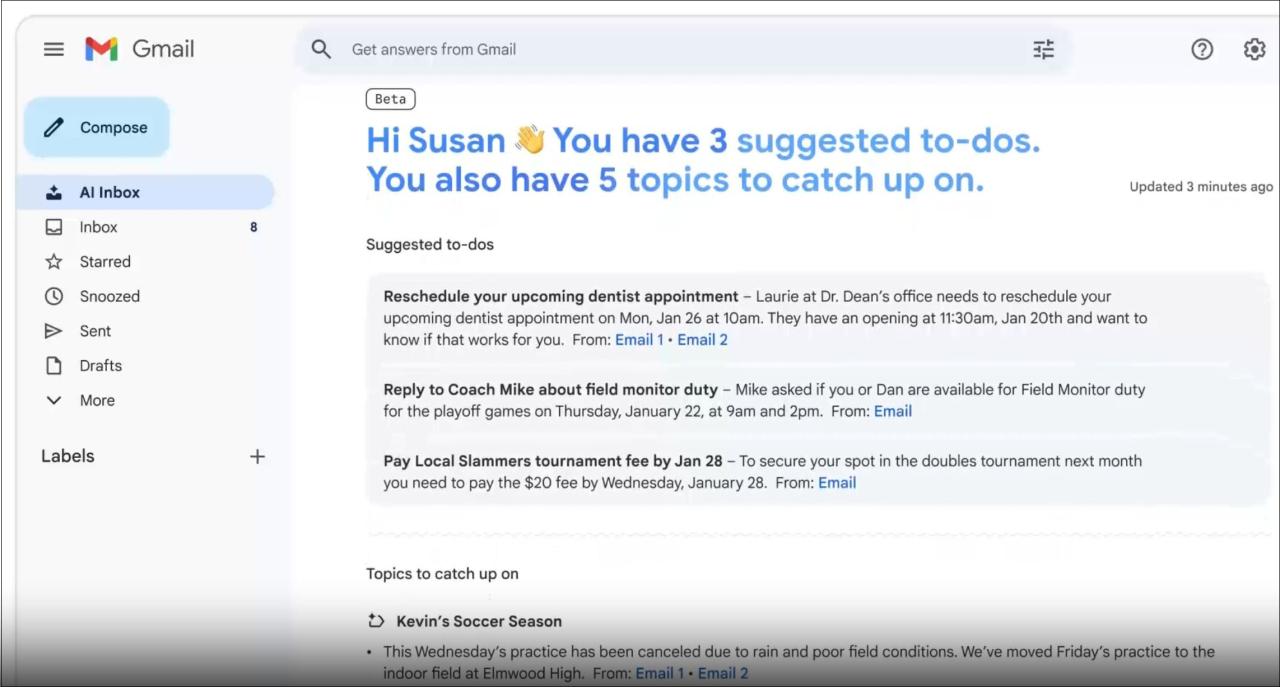 谷歌 Gmail AI 收件箱来了！Gemini 驱动，自动摘要邮件帮你提效