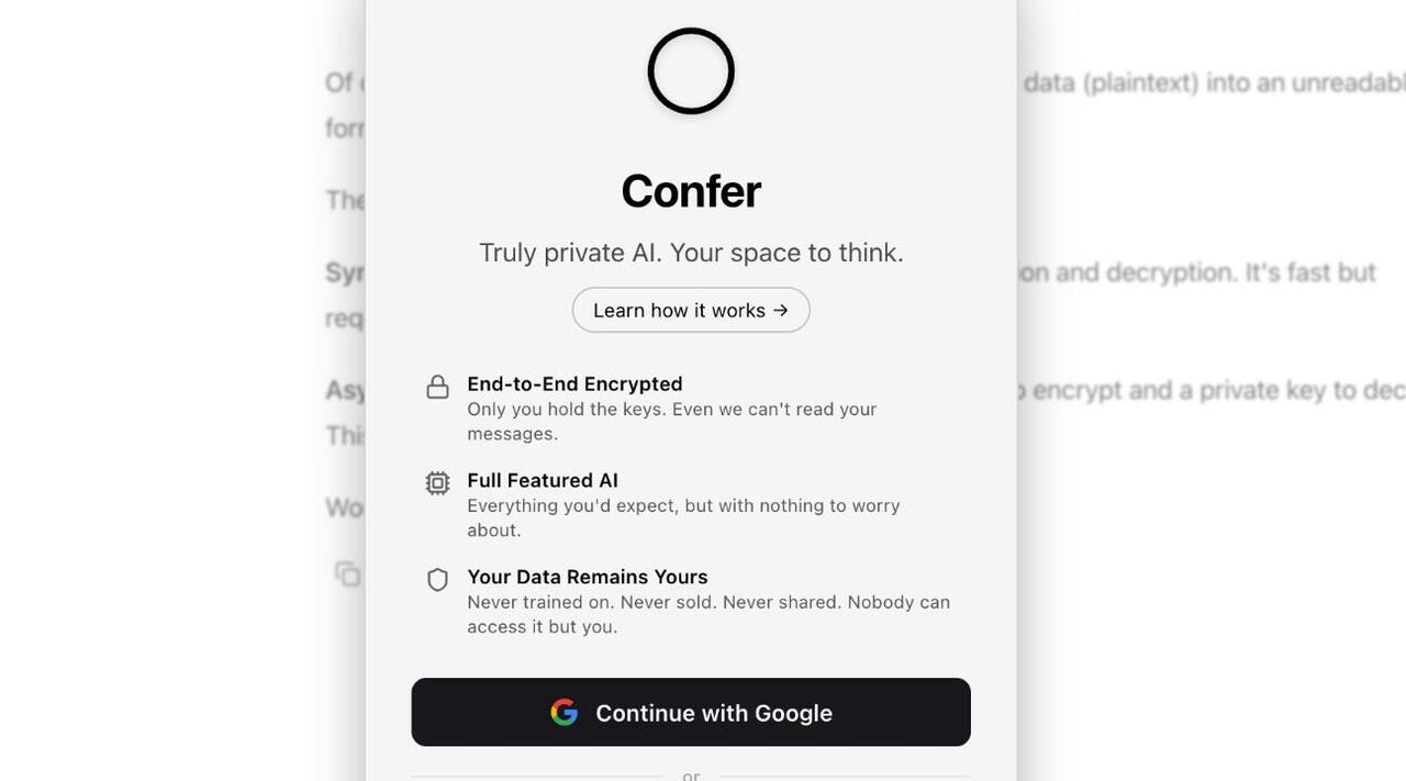 担忧 AI 隐私隐患？Signal 创始人推出端到端加密聊天工具 Confer