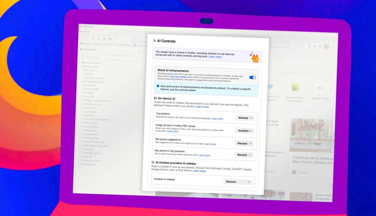 Firefox 148 重磅更新：一键关闭 AI 功能，你的浏览器你做主！